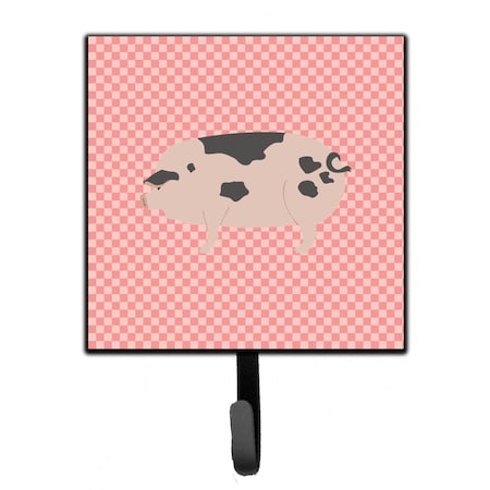 Carolines Treasures Gloucester Old Spot Pig Pink Check Leash or Key Holder BB7940SH4